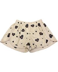 ORSINA - Animal-Print Lace-Trim Shorts - Lyst