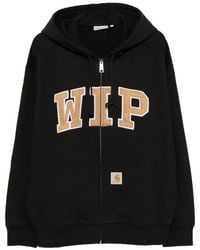 Carhartt - Logo-Appliqué Zip-Up Hoodie - Lyst