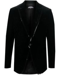 DSquared² - Sequined-Trim Velvet Blazer - Lyst