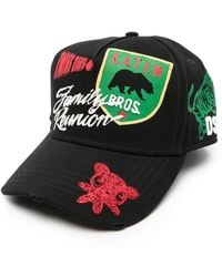 DSquared² - Patch-Detail Distressed Baseball Cap - Lyst