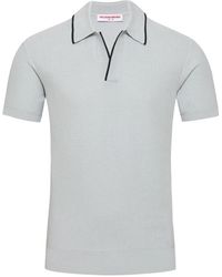 Orlebar Brown - Horton Piped-Trim Piqué Polo-Collar Top - Lyst