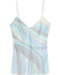 PUCCI - Iride-Print Silk-Twill Top - Lyst