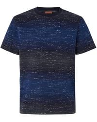 Missoni - Crew-Neck Cotton T-Shirt With Jacquard Greek Motif - Lyst