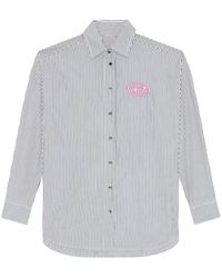 DIESEL - C-dou-stripe Logo-embroidered Shirt - Lyst