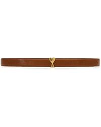 Ami Paris - Lizard Cowhide Leather Belt 25Mm With Ami De Coeur Buckle - Lyst