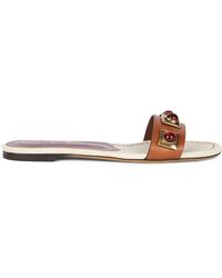 Etro - Studded Leather Slides - Lyst