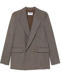 Moschino - Double-Breasted Heart-Button Blazer - Lyst
