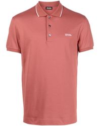 Zegna - Embroidered-logo Polo Shirt - Lyst
