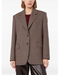Max Mara - Mstsalice Check-Pattern Virgin-Wool Blazer - Lyst