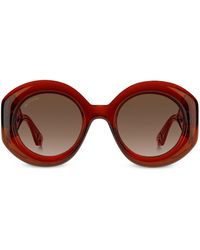 Etro - Paisley-print Round-frame Sunglasses - Lyst