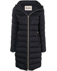 Herno Piumino lungo con zip - Nero