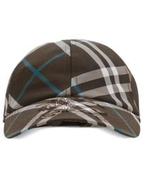 Burberry - Gorra EKD a cuadros - Lyst