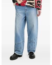 Desigual - Panelled Frayed Jeans - Lyst