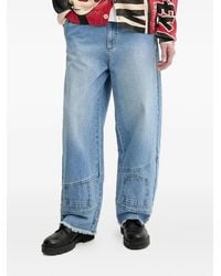 Desigual - Panelled Frayed Jeans - Lyst