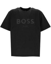 BOSS - Logo-Print Crew-Neck T-Shirt - Lyst
