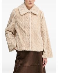 GAUDI - Cable-Knit Button-Up Jacket - Lyst