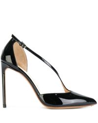 Francesco Russo Pumps mit Riemchen - Schwarz