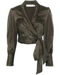 Zimmermann - Wrap Long-Sleeved Blouse - Lyst