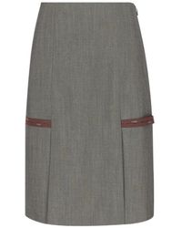 Fendi - Straight Midi Skirt - Lyst