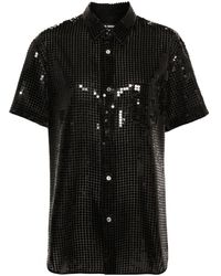 Junya Watanabe - Sequin-embellished Short-sleeved Shirt - Lyst