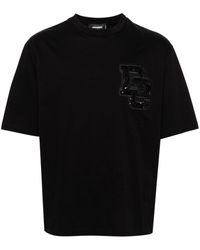 DSquared² - T-Shirt mit Pailletten-Logo - Lyst