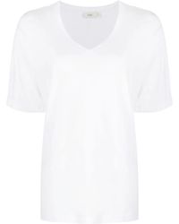 Closed - T-Shirt Con Scollo A V - Lyst