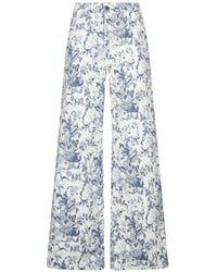 Liu Jo - Flared Printed Trousers - Lyst