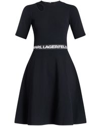 Karl Lagerfeld - Cut-out Knitted Dress - Lyst