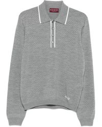 Gucci - Fine Wool Knit Polo Shirt With Intarsia - Lyst