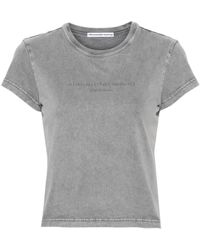Alexander Wang - Cropped Embossed T-Shirt - Lyst