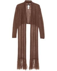 Fabiana Filippi - Tie-Front Open-Knit Cardigan - Lyst