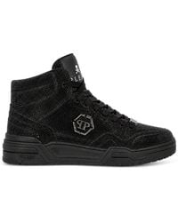 Philipp Plein - Mid-Top Predator V2 Strass Sneakers - Lyst
