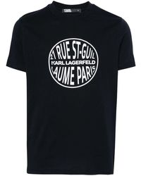 Karl Lagerfeld - Logo-tape Cotton T-shirt - Lyst