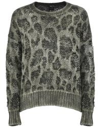 Avant Toi - Leopard-Print Knit Sweater - Lyst