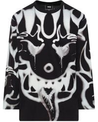 Y-3 - Chito Graphic Long-Sleeve T-Shirt - Lyst