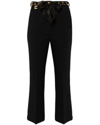 Elisabetta Franchi - Bootcut-Hose mit Gürtel - Lyst