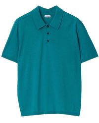 Burberry - Short-Sleeve Wool Polo Shirt - Lyst