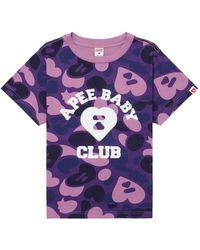 AAPE BY A BATHING AP - Camouflage-Print Logo-Print T-Shirt - Lyst