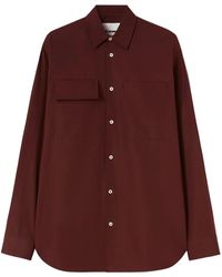Jil Sander - Long-Sleeve Pocket Cotton Shirt - Lyst