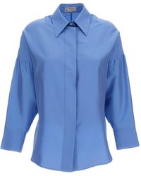 Alberto Biani - Concealed-Front-Fastening Long-Sleeve Shirt - Lyst