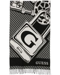 Guess - Bufanda Con Logo Y Flecos - Lyst