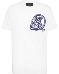 Philipp Plein - Skull-Print Round-Neck T-Shirt - Lyst