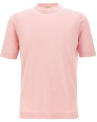 FILIPPO DE LAURENTIIS - Ribbed-Trim Short-Sleeve T-Shirt - Lyst