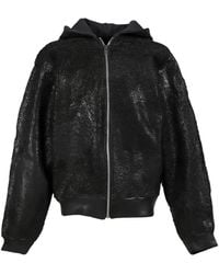 Earthling Collective - Floral-Embellished Coated Jacket - Lyst