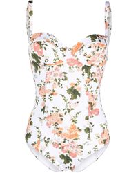 Erdem - Amilia Floral-print Swimsuit - Lyst