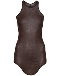 Rick Owens - Top sin mangas de canalé - Lyst