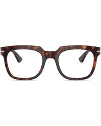Persol - Tortoiseshell-Effect Square-Frame Glasses - Lyst