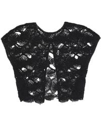 Kangra - Perforated Crew-Neck Sweater - Lyst