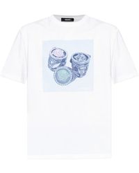 Versace - T-Shirt With Colorful Print - Lyst