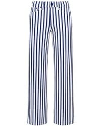 Alice + Olivia - Striped Straight-Leg Jeans - Lyst
